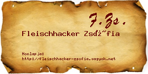 Fleischhacker Zsófia névjegykártya